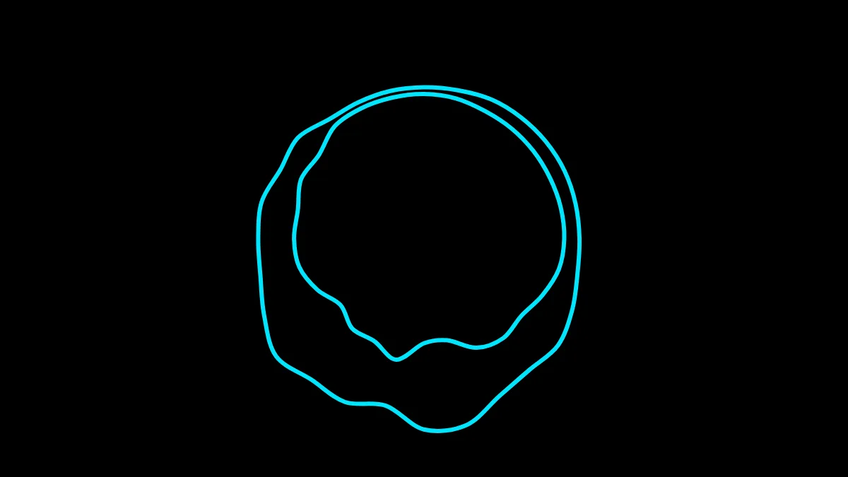 The circle style: the scope line wrapped onto a circle as two nested contours.